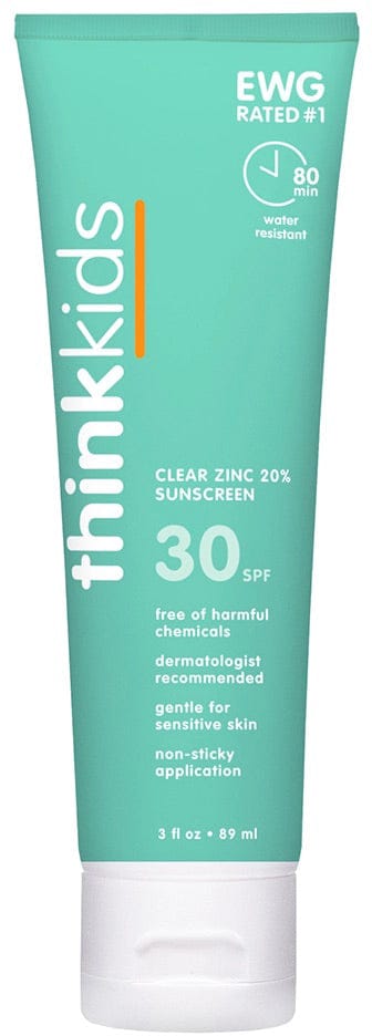 Thinksport Kids Clear Zinc Sunscreen SPF 30, 3oz - 42795