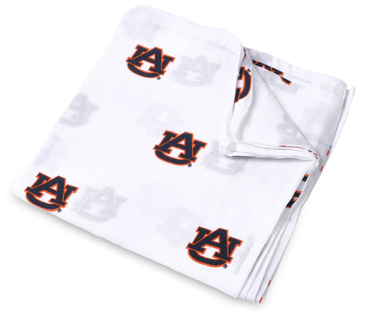 Three Little Anchors College Swaddle Blanket - Auburn Tigers - TLAAUB100