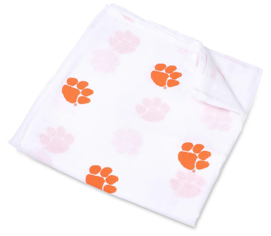 Three Little Anchors College Swaddle Blanket - Clemson Tigers - TLACLM100