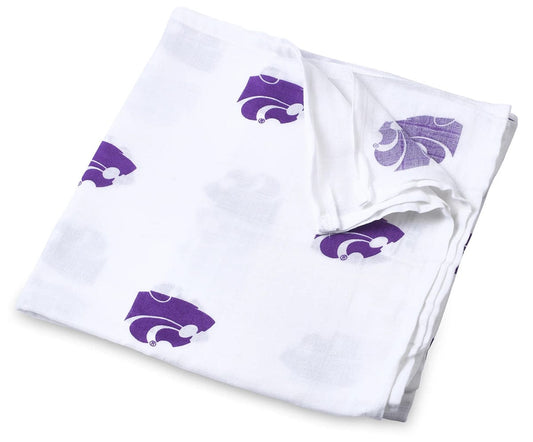 Three Little Anchors College Swaddle Blanket - Kansas State Wildcats - TLAKSU100
