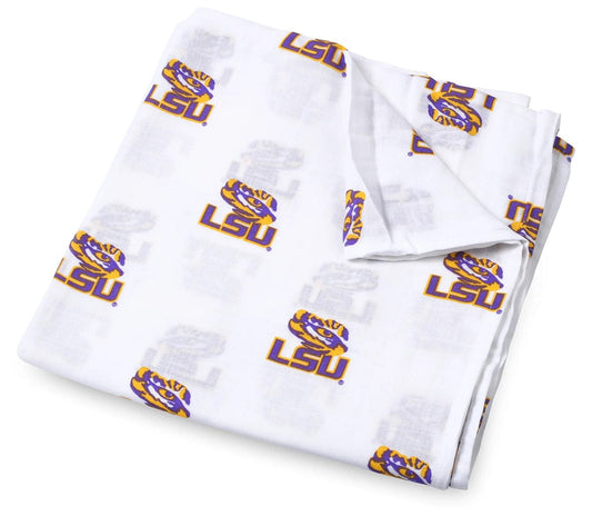 Three Little Anchors College Swaddle Blanket - LSU Tigers - TLALSU100