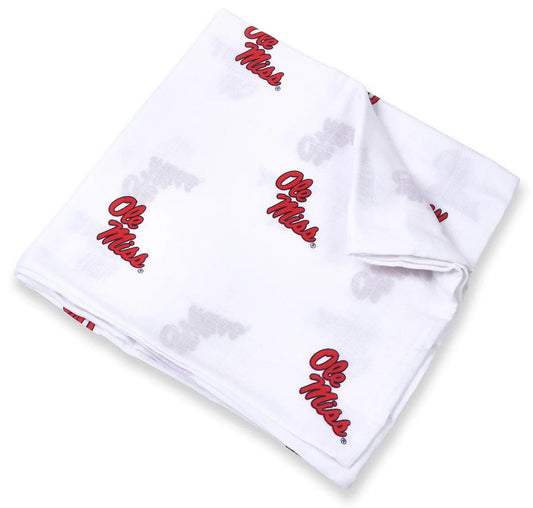 Three Little Anchors College Swaddle Blanket - Mississippi Ole Miss - TLAMS100