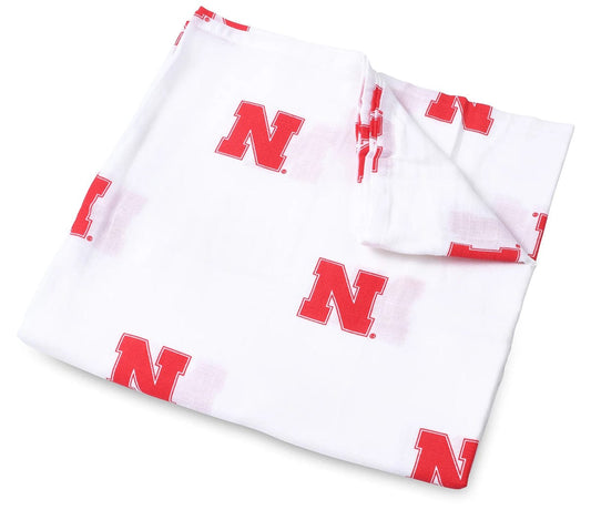 Three Little Anchors College Swaddle Blanket - Nebraska Cornhuskers - TLANB100