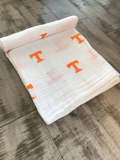 Three Little Anchors College Swaddle Blanket - Tennessee Vols - TLATN100