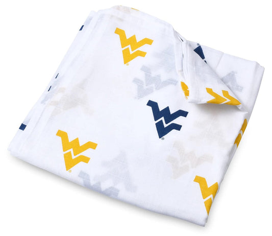 Three Little Anchors College Swaddle Blanket - West Virginia Mountaineers - TLAWVU100