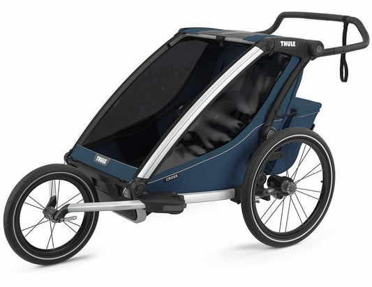 Thule Chariot Cross 2 Multisport Trailer Stroller Summer Bundle - Majolica Blue - 10202023-CAGE