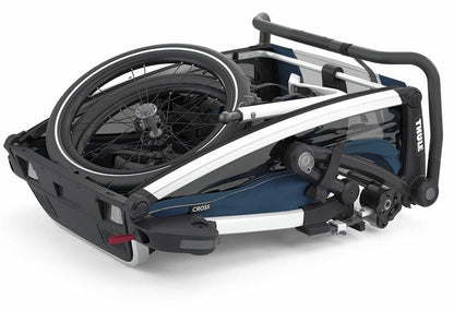Thule Chariot Cross 2 Multisport Trailer Stroller Summer Bundle - Majolica Blue - 10202023-CAGE
