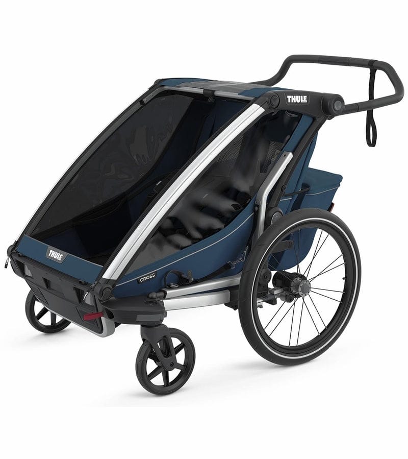 Thule Chariot Cross 2 Multisport Trailer Stroller Summer Bundle - Majolica Blue - 10202023-CAGE