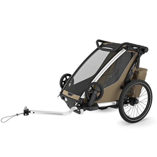 Thule Chariot Cross 2 Single Multisport Bike Trailer + Stroller - Faded Khaki - 10201036