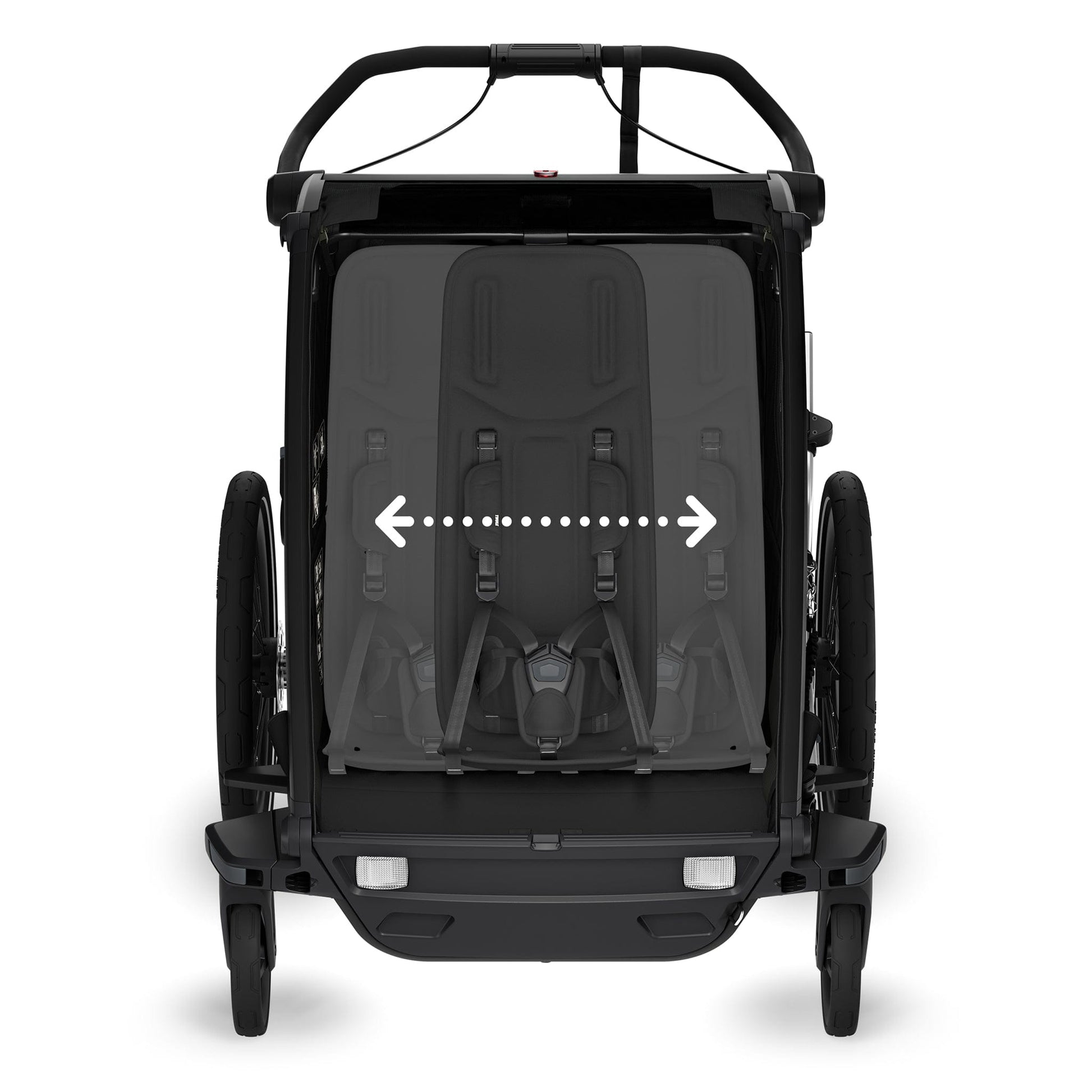 Thule Chariot Sport 2 Double Multisport Bike Trailer + Stroller - Black - 10201031