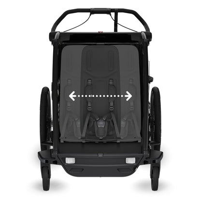 Thule Chariot Sport 2 Double Multisport Bike Trailer + Stroller - Black - 10201031