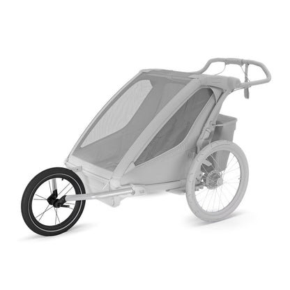Thule Chariot Sport 2 Double Multisport Bike Trailer + Stroller + Jogging Kit Bundle - Black - 10201031-20201304