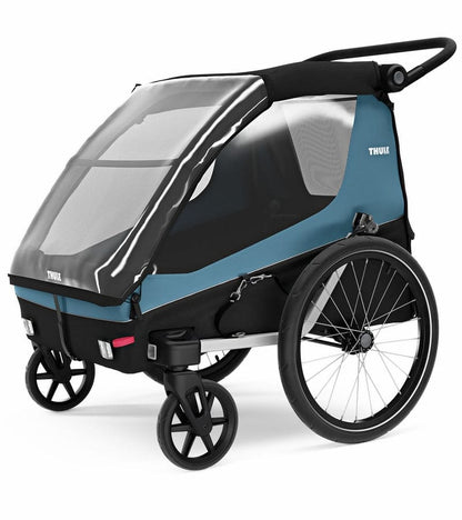 Thule Courier Bicycle Trailer + Pet Kit Bundle - Aegean Blue - 10102001-20301001