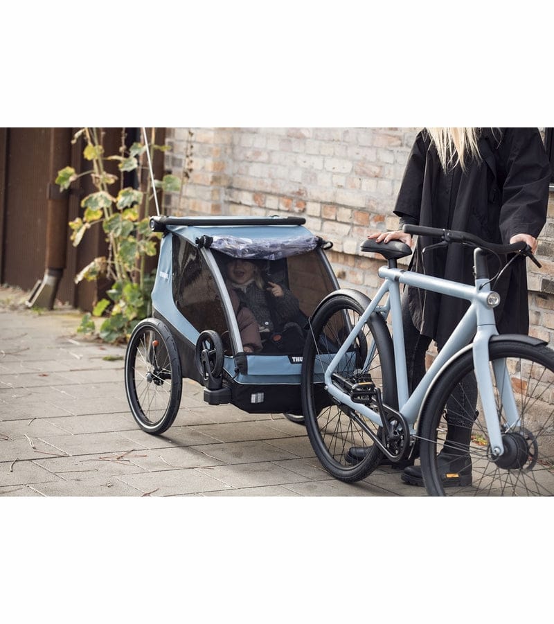 Thule Courier Bicycle Trailer + Pet Kit Bundle - Aegean Blue - 10102001-20301001