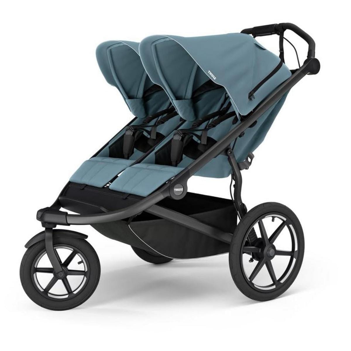 Thule OPEN BOX Urban Glide 3 Double Jogging Stroller with Magnetic Buckle - Mid Blue (Albee Exclusive)