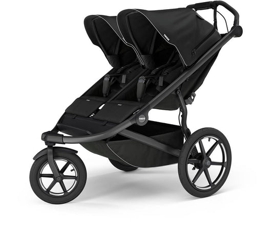 Thule OPEN BOX Urban Glide 3 Double Jogging Strollerwith NON-Magnetic Buckle - Black - 10101978-ob