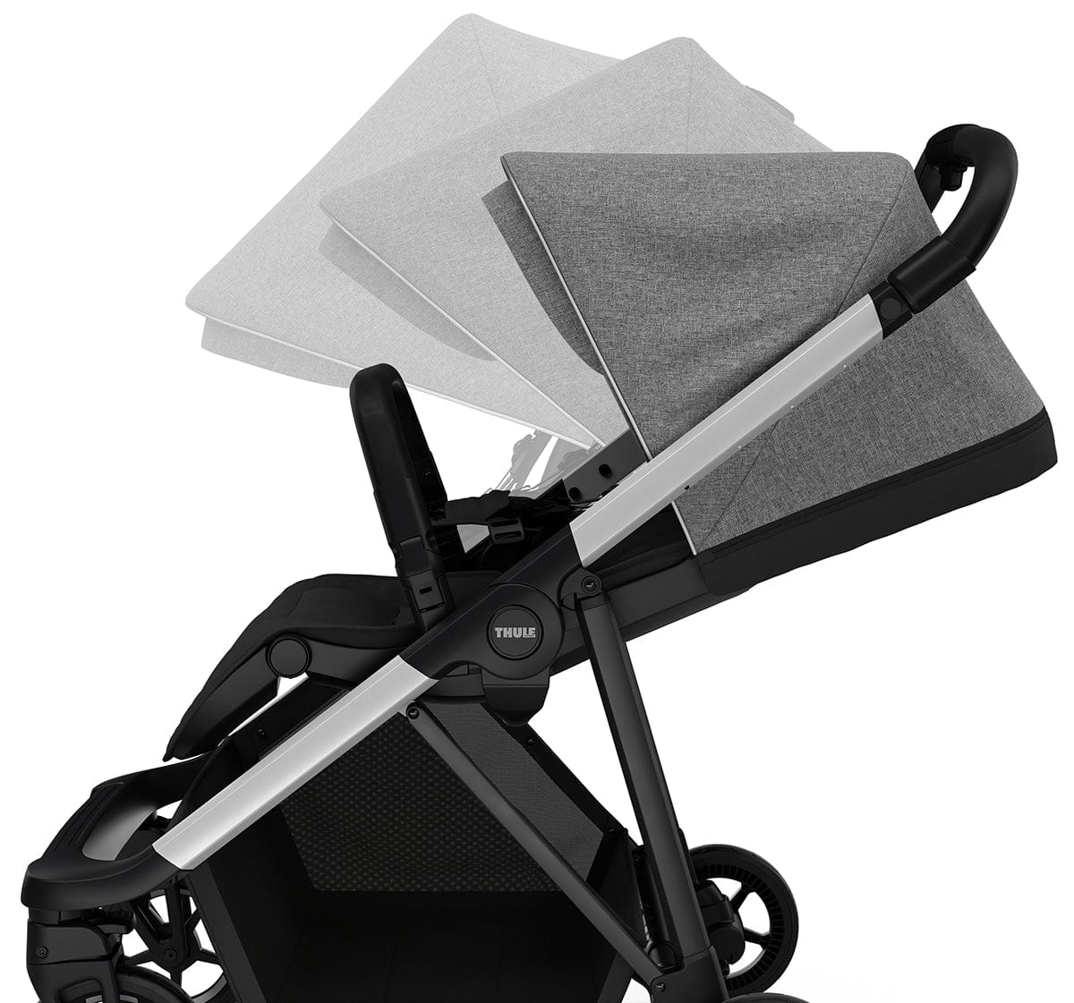 Thule Shine Stroller + Bassinet Bundle - Grey Melange / Black - 11400200-11400300