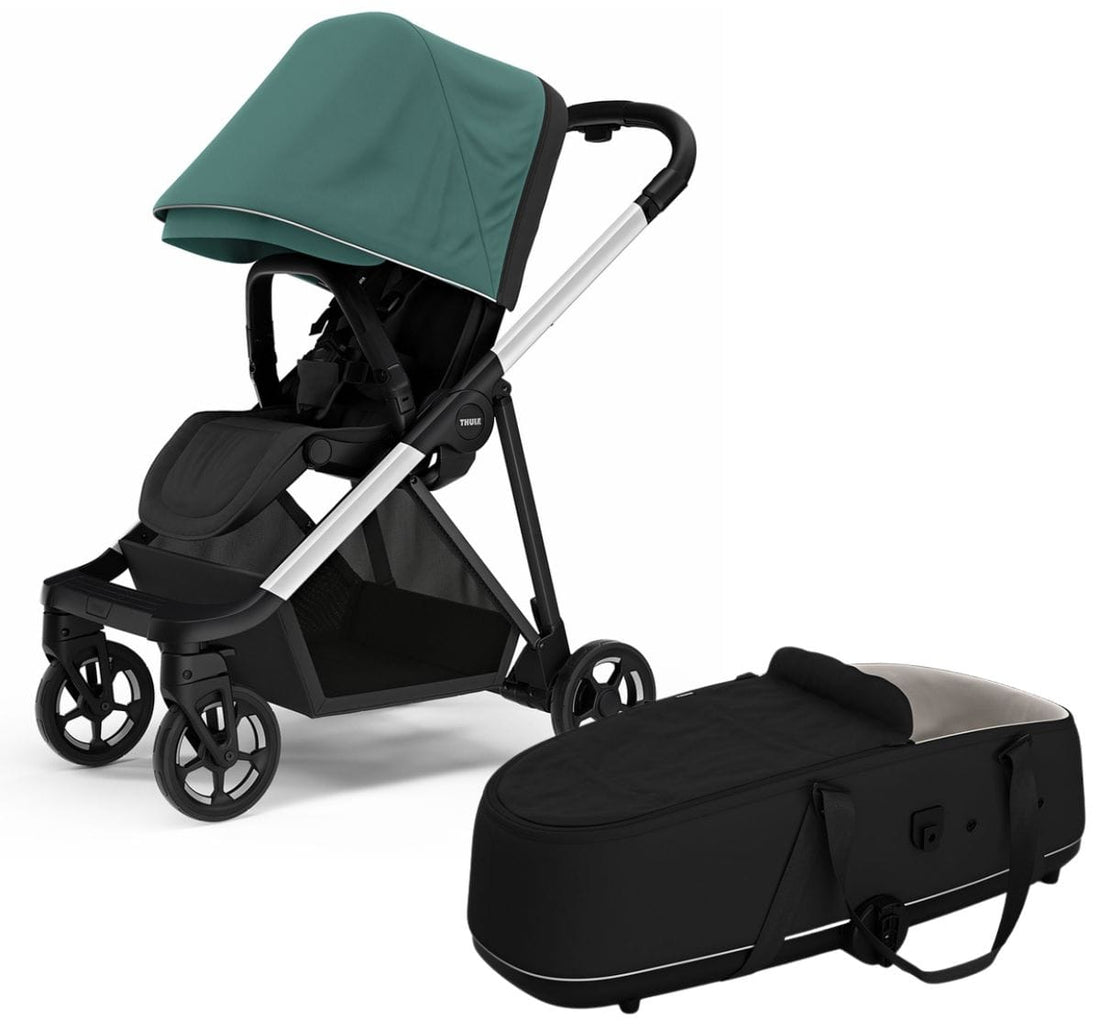 Thule Shine Stroller + Bassinet Bundle - Mallard Green / Black - 11400201-11400300