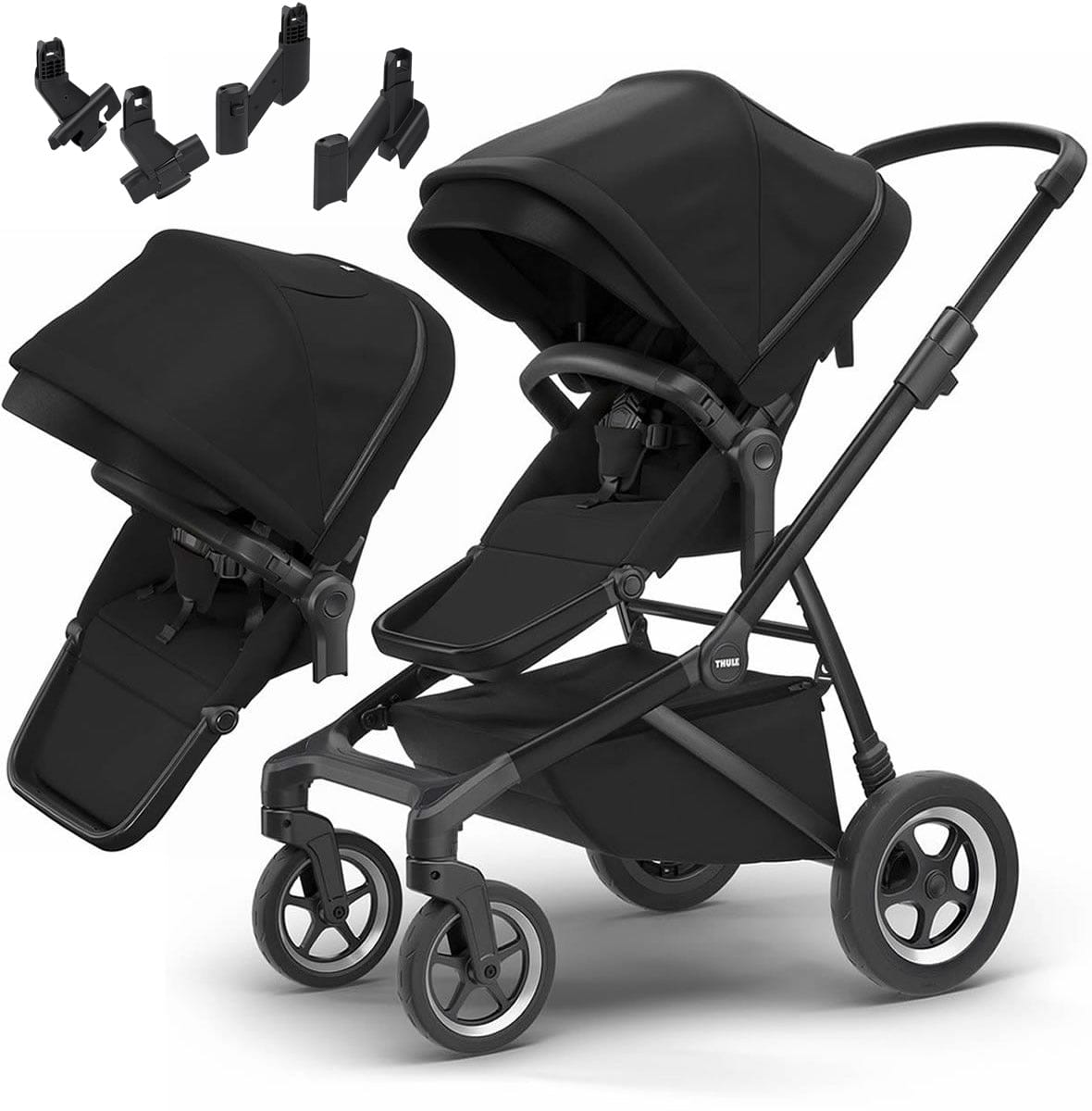 Thule Sleek Double Stroller - All Black