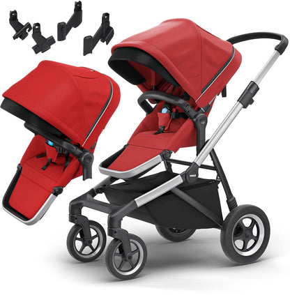 Thule Sleek Double Stroller - Energy Red - 11000004-11000203