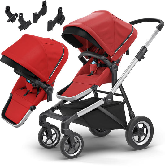Thule Sleek Double Stroller - Energy Red - 11000004-11000203