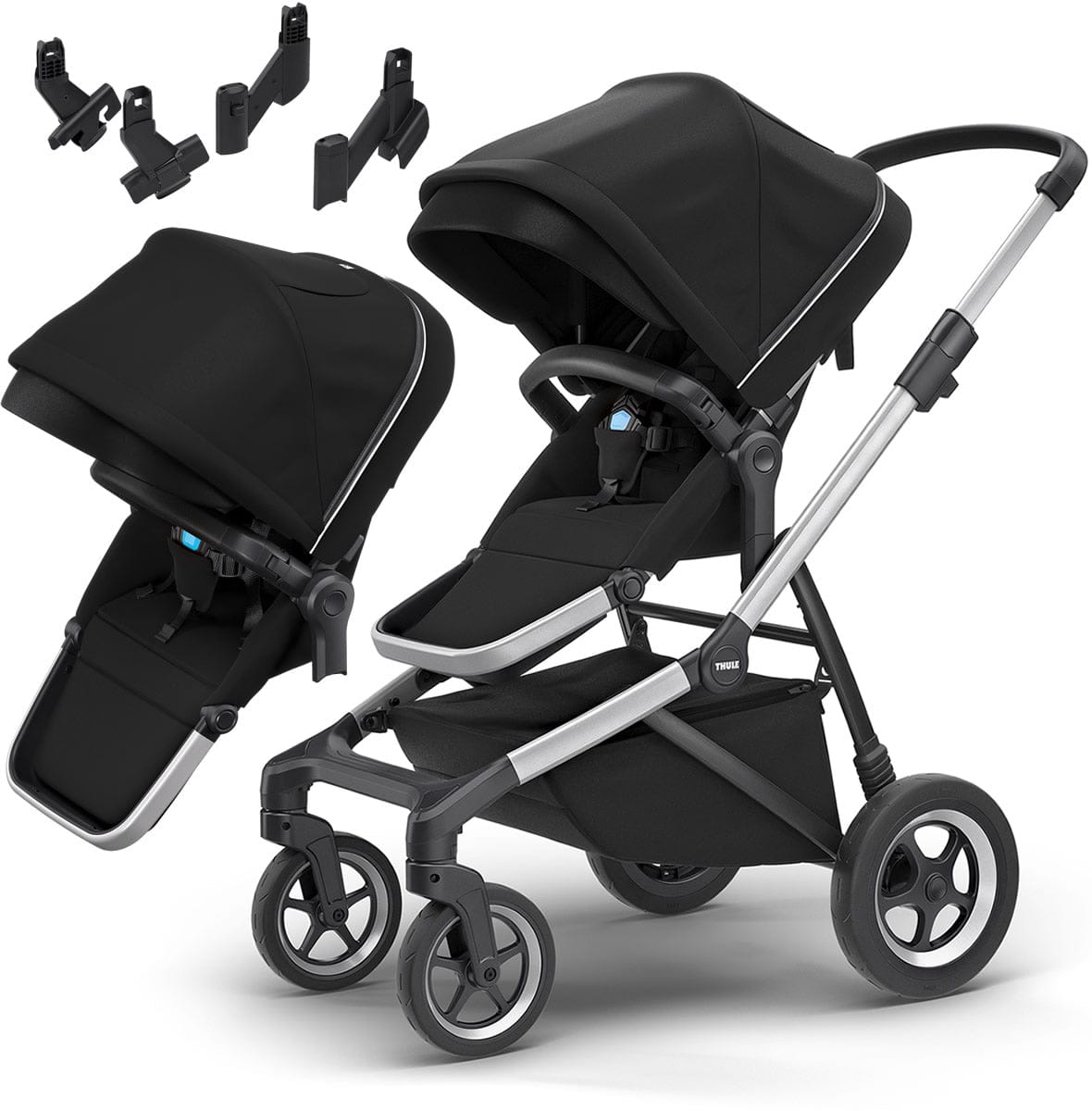 Thule Sleek Double Stroller - Midnight Black - 11000002-11000201
