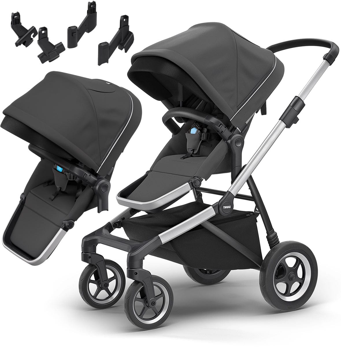 Thule Sleek Double Stroller - Shadow Grey