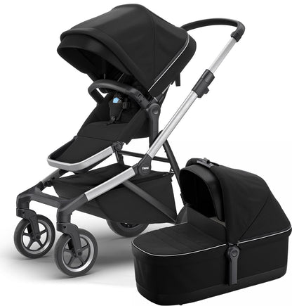 Thule Sleek Single-to-Double Stroller & Bassinet - Midnight Black - 11000002-11000101
