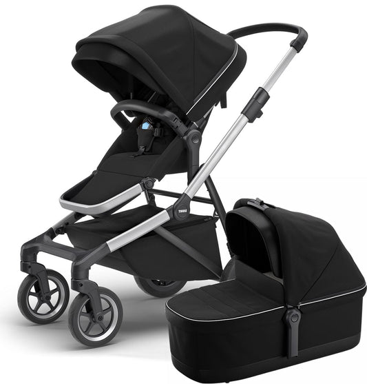 Thule Sleek Single-to-Double Stroller & Bassinet - Midnight Black - 11000002-11000101