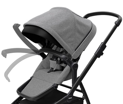 Thule Sleek Single-to-Double Stroller - Black / Grey Melange - 11000021