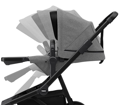 Thule Sleek Single-to-Double Stroller - Black / Grey Melange - 11000021