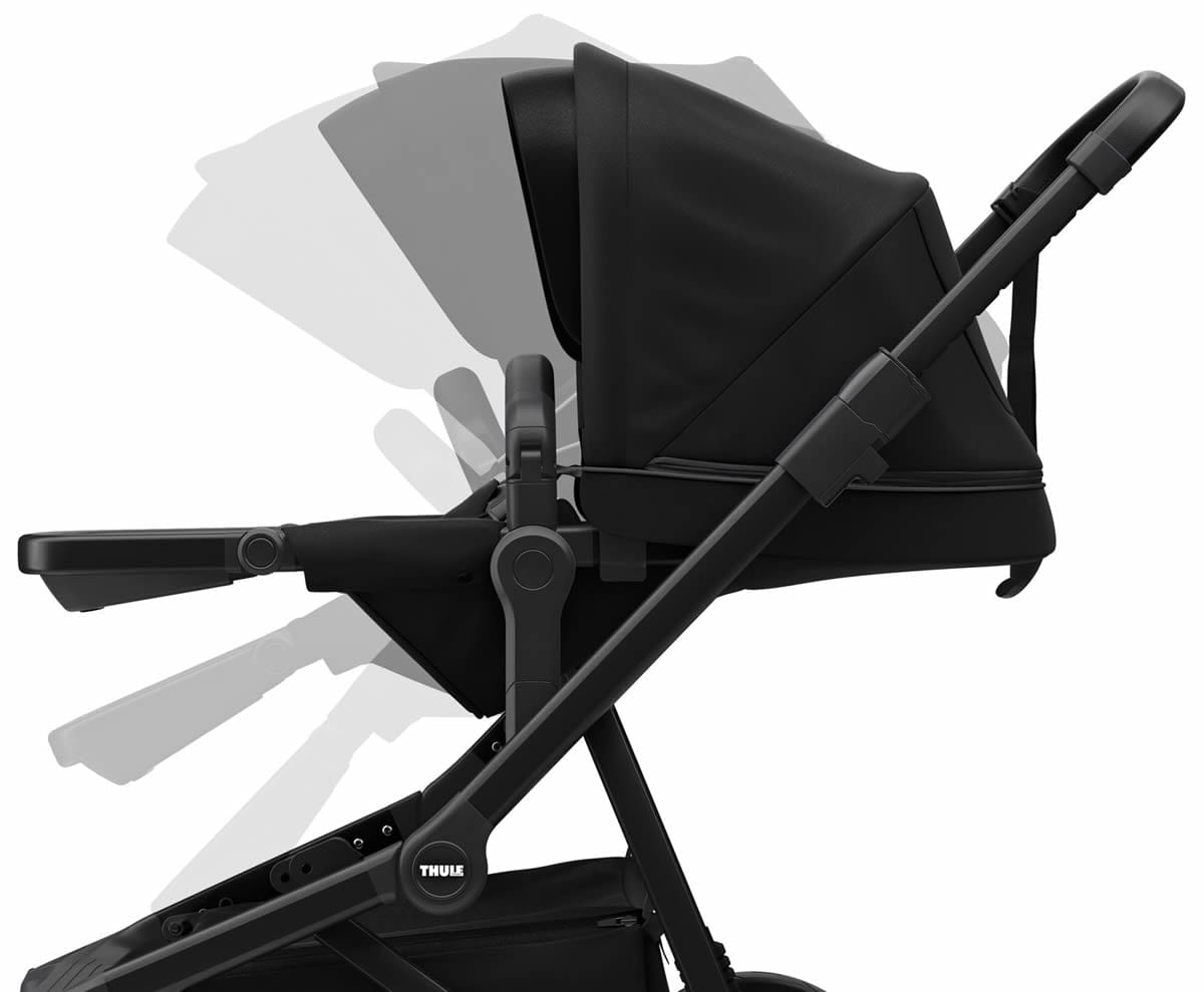 Thule Sleek Single-to-Double Stroller - All Black
