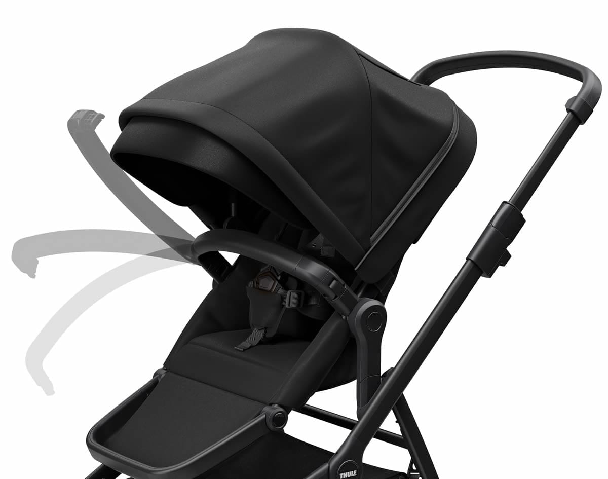 Thule Sleek Single-to-Double Stroller - All Black