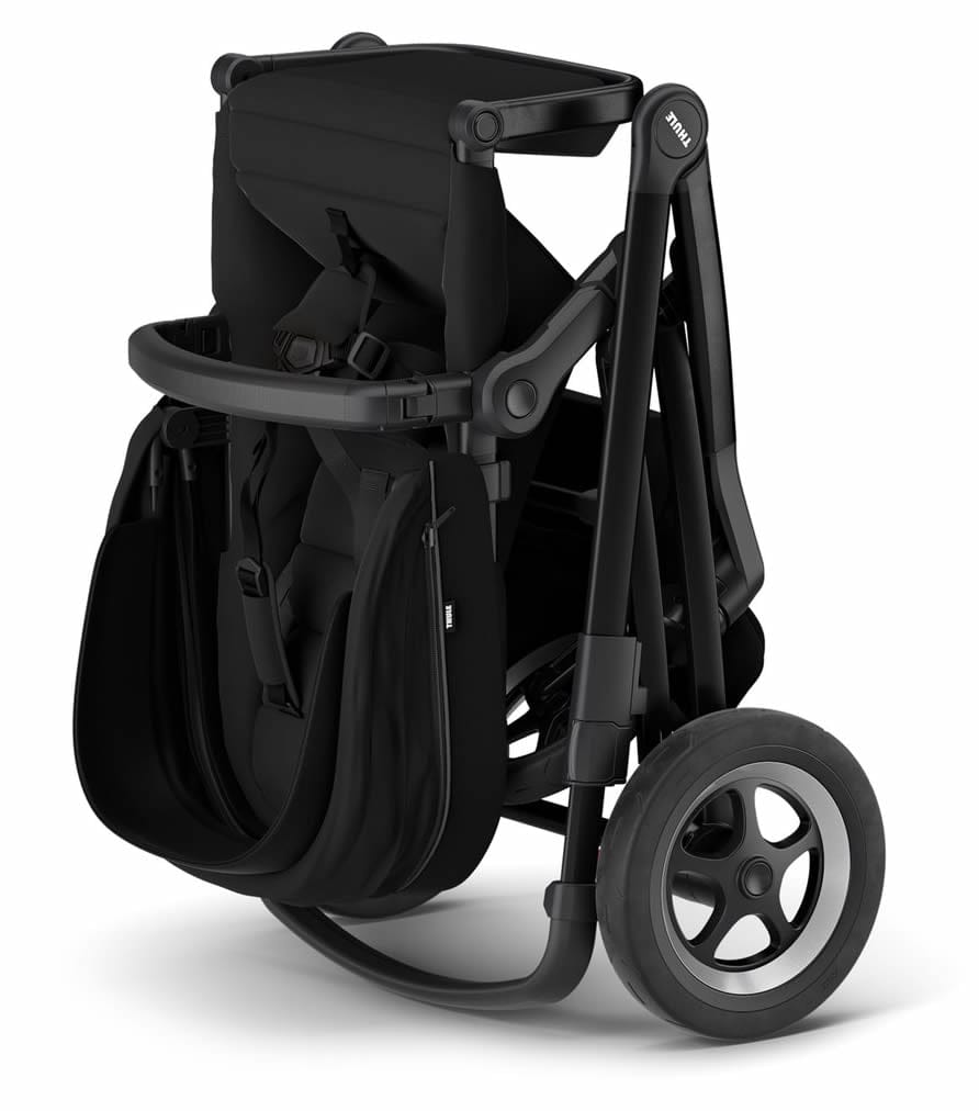 Thule Sleek Single-to-Double Stroller - All Black