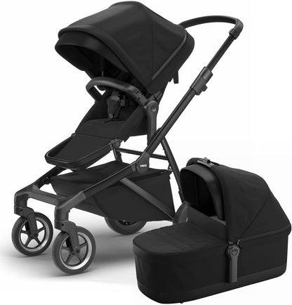 Thule Sleek Single-to-Double Stroller & Bassinet - All Black - 11000017-11000108
