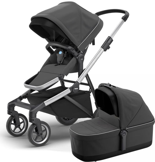 Thule Sleek Single-to-Double Stroller & Bassinet - Shadow Grey - 11000003-11000102