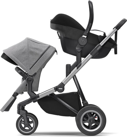 Thule Sleek Single-to-Double Stroller - Navy Blue