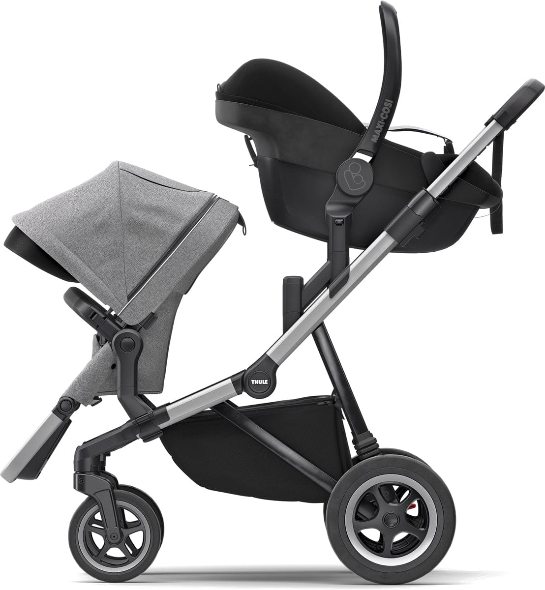 Thule Sleek Single-to-Double Stroller - Shadow Grey