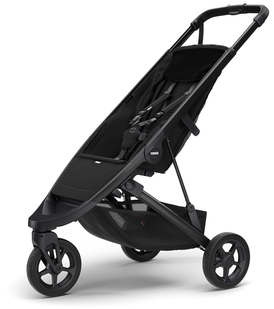Thule Spring Stroller + Essentials Bundle - Aluminum/Grey Melange - 11300207-CUP-RC