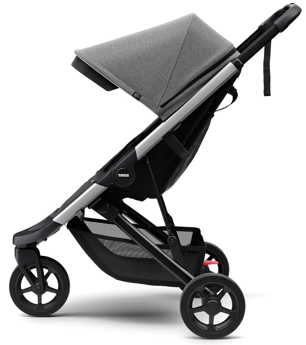 Thule Spring Stroller + Essentials Bundle - Aluminum/Grey Melange - 11300207-CUP-RC