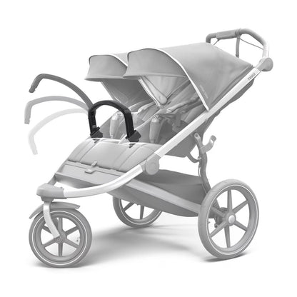 Thule Urban Glide 2 Double Jogging Stroller Essentials Bundle - Jet Black - 10101951-BAR-CAGE