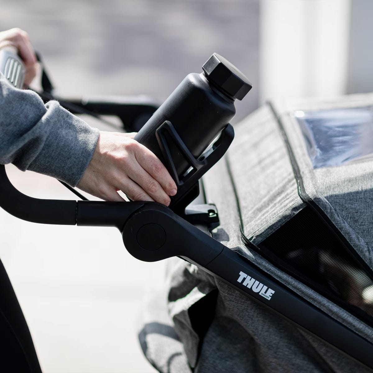 Thule Urban Glide 2 Jogging Stroller Essentials Bundle - Dark Shadow - 10101950-BAR-CAGE