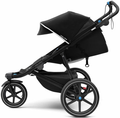 Thule Urban Glide 2 Single Jogging Stroller + Water Bottle Cage Bundle - Black - T-UG2-S-B-B1