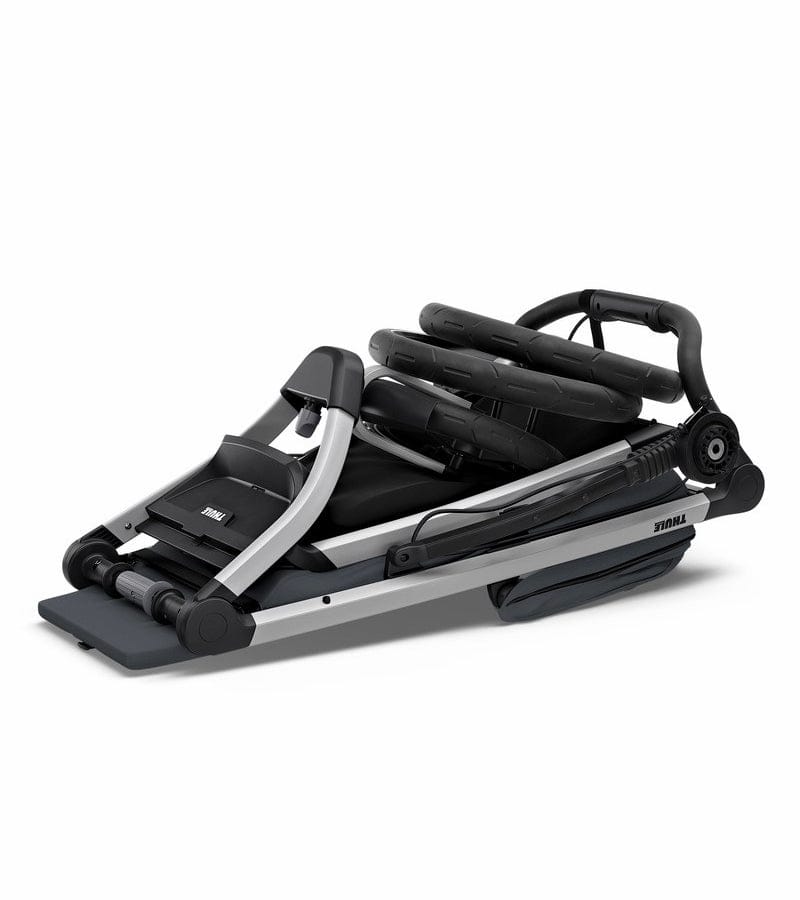 Thule Urban Glide 2 Single Jogging Stroller + Water Bottle Cage Bundle - Dark Shadow - T-UG2-S-DS-B1