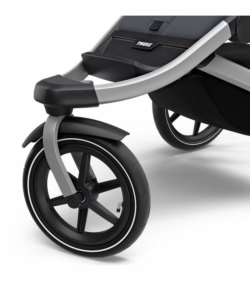 Thule Urban Glide 2 Single Jogging Stroller + Water Bottle Cage Bundle - Dark Shadow - T-UG2-S-DS-B1