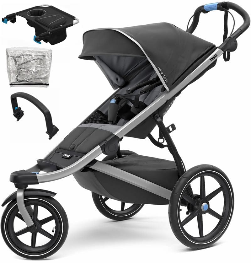 Thule Urban Glide 2 Single Stroller + Accessory Set - Dark Shadow