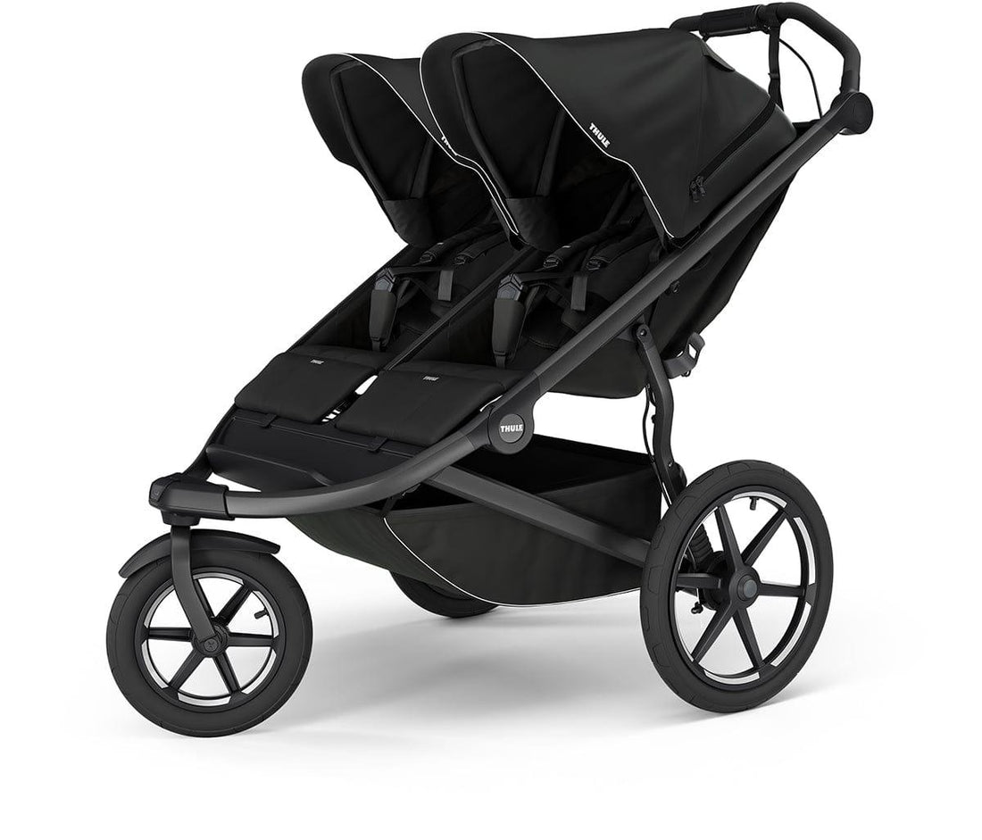 Thule Urban Glide 3 Double Jogging Stroller with NON-Magnetic Buckle - Black - 10101978-B