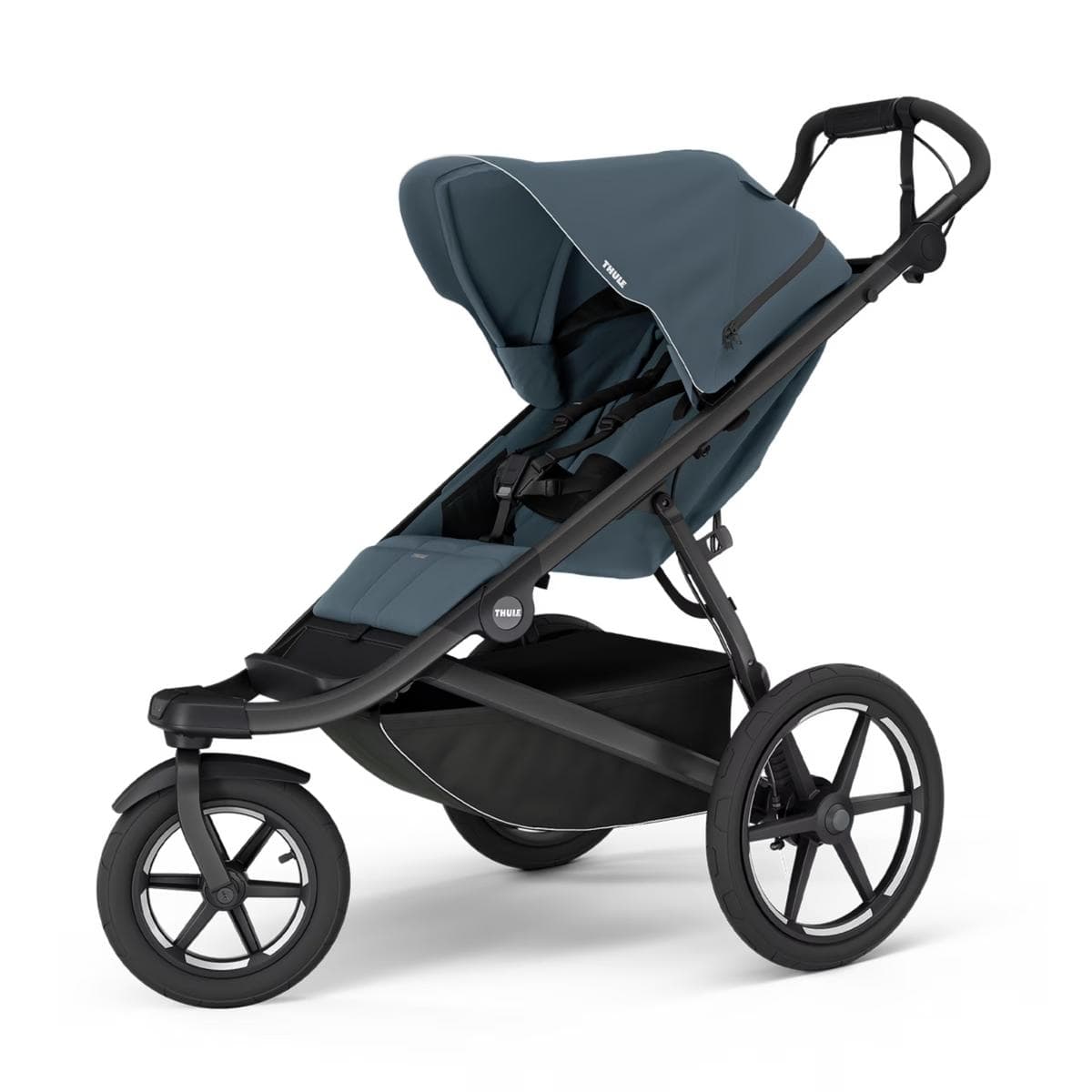 Thule Urban Glide 3 Single Jogging Stroller with Magnetic Buckle - Dark Slate - 10101711