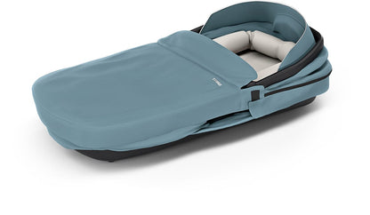 Thule Urban Glide 3 Single Jogging Stroller with NON-Magnetic Buckle + Bassinet Bundle - Mid-Blue - 10101973-20110756