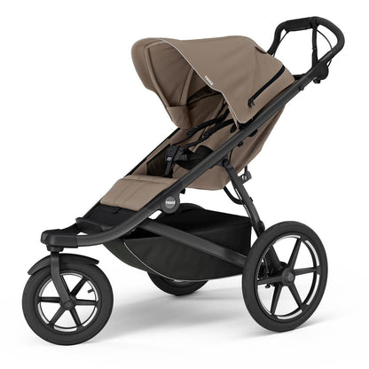 Thule Urban Glide 3 Single Jogging Stroller with NON-Magnetic Buckle + Cup Holder - Tinted Taupe - 10101704